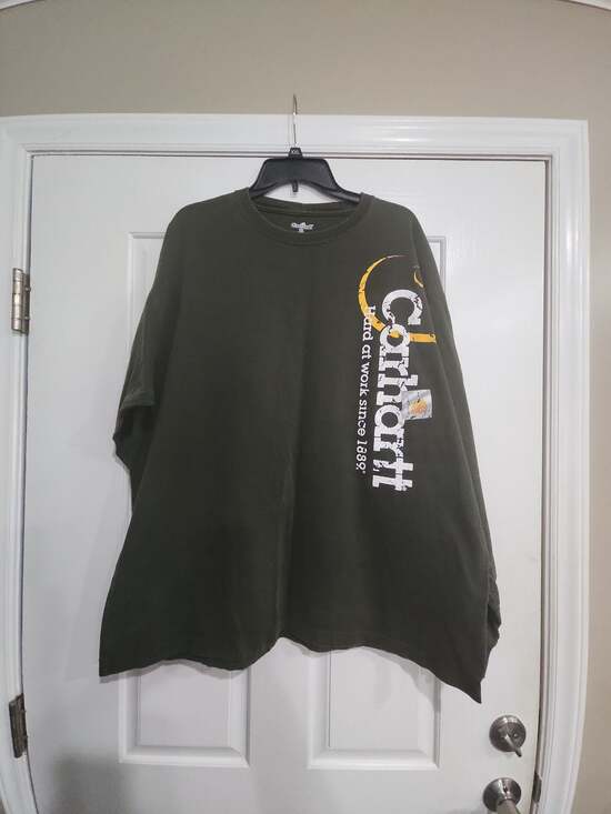 Carhartt Other - Vintage Carhartt Workwear Spell Out Graphic Green Long Sleeve Tee Shirt (fits Ad